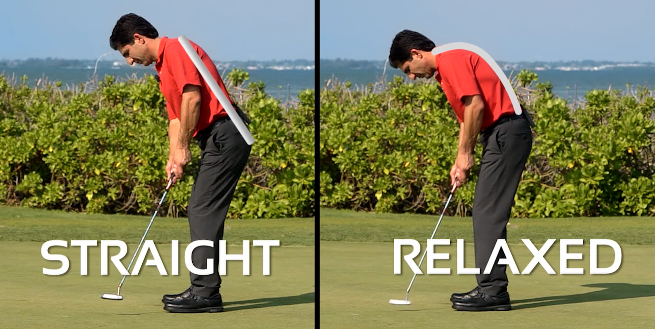 Golfer putting