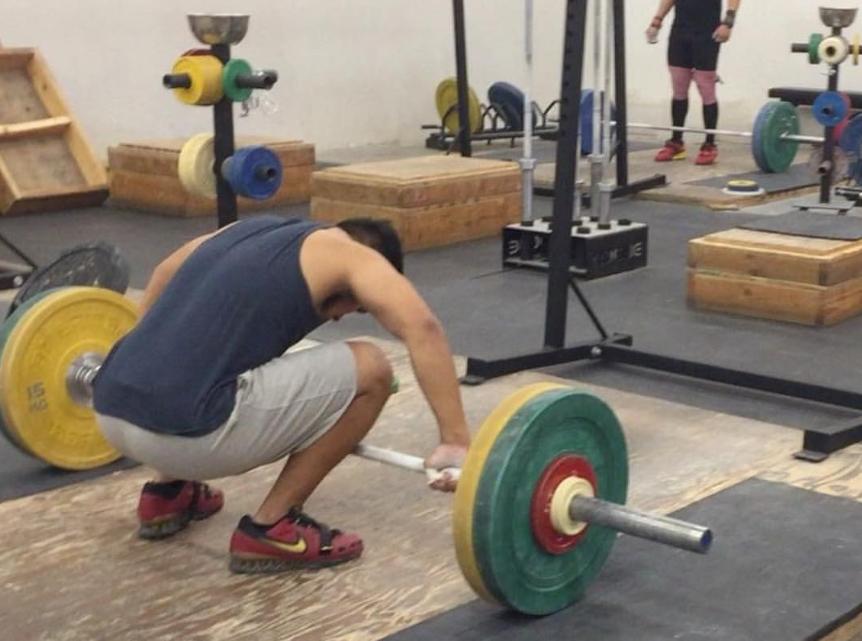 weightlifter barbell
