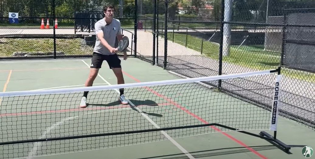 Ready position in pickleball