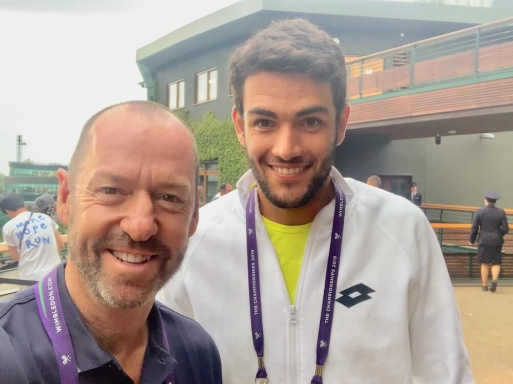 Craig O'Shannessy with Matteo Berrettini