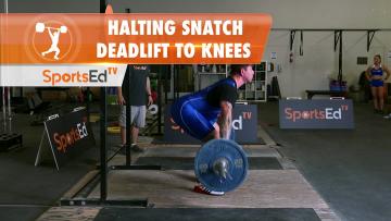 Halting Snatch Deadlift To Knees